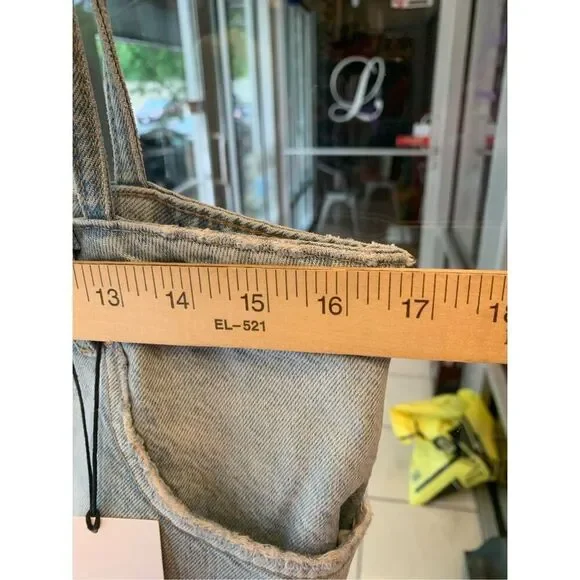 Zara Denim Crop Bralette Top - Picture 6 of 9